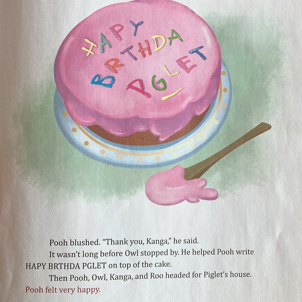 WINNIE THE POOH,POOH AND THE SMACKEREL OF CAKE BOOK 1  INTERACTIVE STORYBOOK - Picture 4 of 10